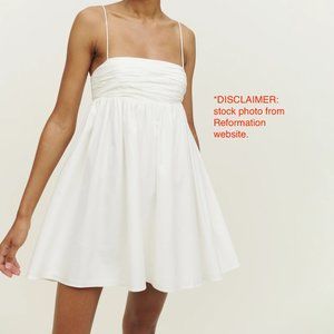 Reformation Catarina Dress in White - Size 2